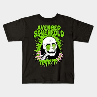 avenged poison skull Kids T-Shirt